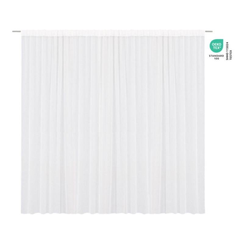 Firana GoodHome Tongi len 300 x 300 cm biała