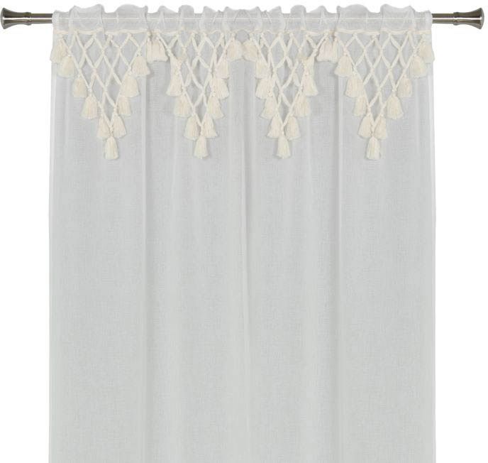 Firana na taśmie Splendid Boho 140 x 300 cm biała