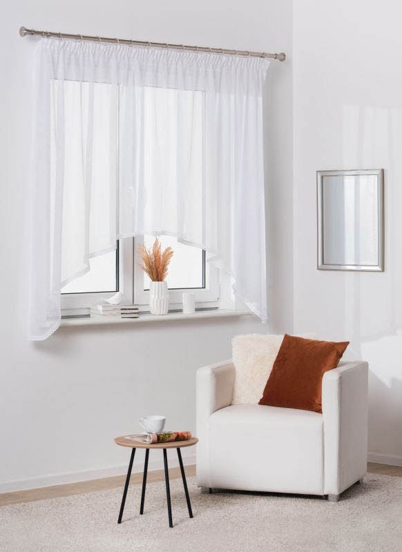 Firana na taśmie Splendid Niko 290 x 160 cm biała