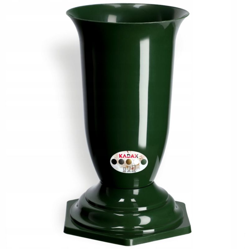 Flakon Cmentarny KADAX Wazon cmentarz Grób Nagrobek Zielony 29cm 1 szt.