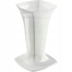 Flakon Cmentarny KADAX Wazon Na cmentarz Grób Nagrobek 30cm Biały 1 szt.