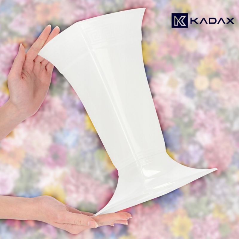 Flakon Cmentarny KADAX Wazon Na cmentarz Grób Nagrobek 30cm Biały 1 szt.