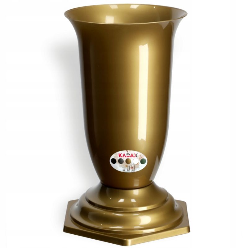 Flakon Cmentarny KADAX Wazon Na cmentarz Grób Nagrobek Złoty 23cm 1 szt.