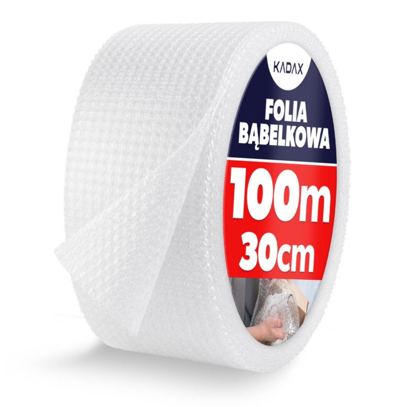 Folia Bąbelkowa KADAX 30cm Pęcherzykowa Ochronna mocna 100m Bąbel Pakowa Jakość 1szt.