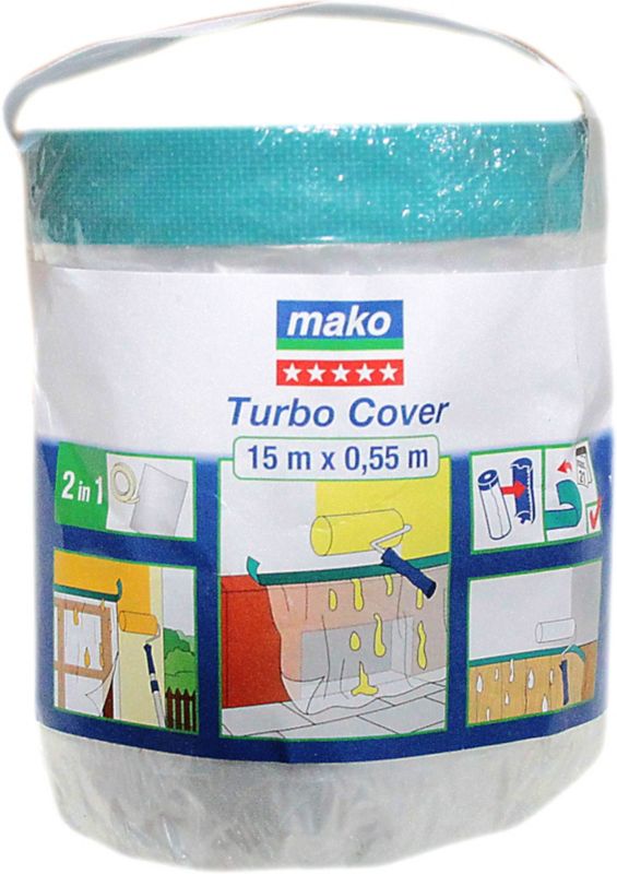 Folia malarska z taśmą Mako 15 m x 550 mm