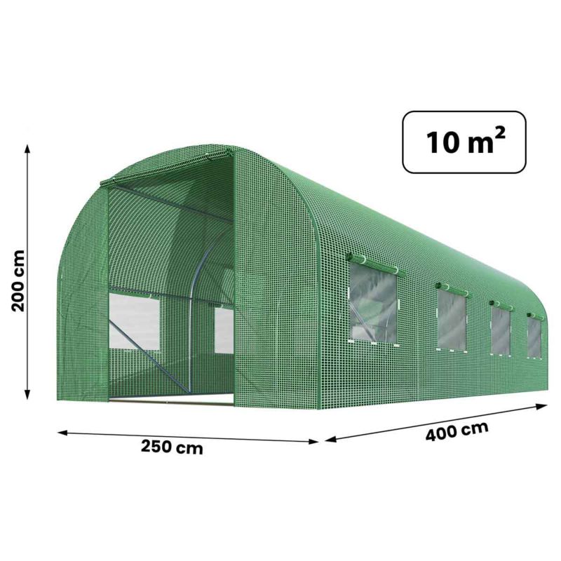 Folia na tunel ogrodowy Plonos 2,5 x 4 m zielona 1 szt.