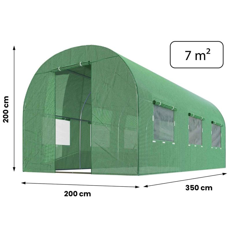 Folia na tunel ogrodowy Plonos 2x3,5m zielony1 szt.