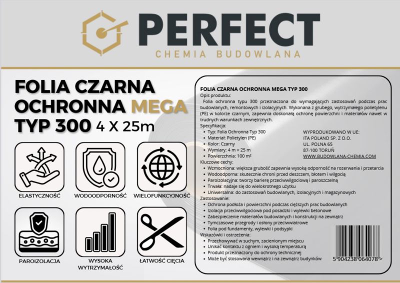 Folia ochronna PERFECT MEGA typ 300 4m x 25m 1 szt.