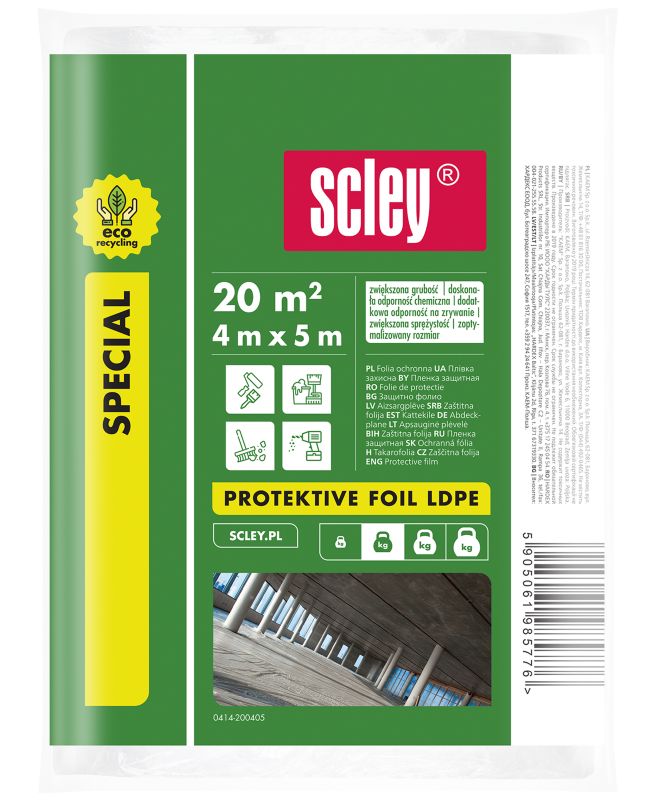 Folia remontowa Scley 4 x 5 m gr. 0.02 mm LDPE ECO Special 1 szt.