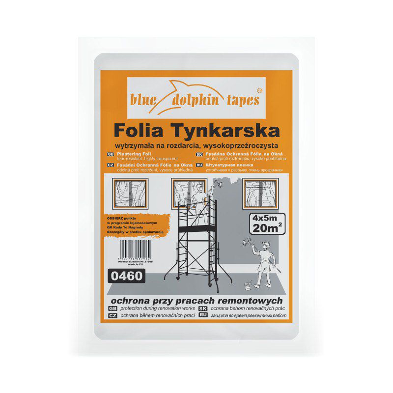 Folia tynkarska 0460, Blue Dolphin, 4m x 5m