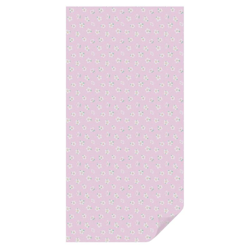 Folia Witrażowa Tulup 50x100 cm Samoprzylepna na Okno Subtelne, kwiatowe wzory na różowym tle 1 rol.