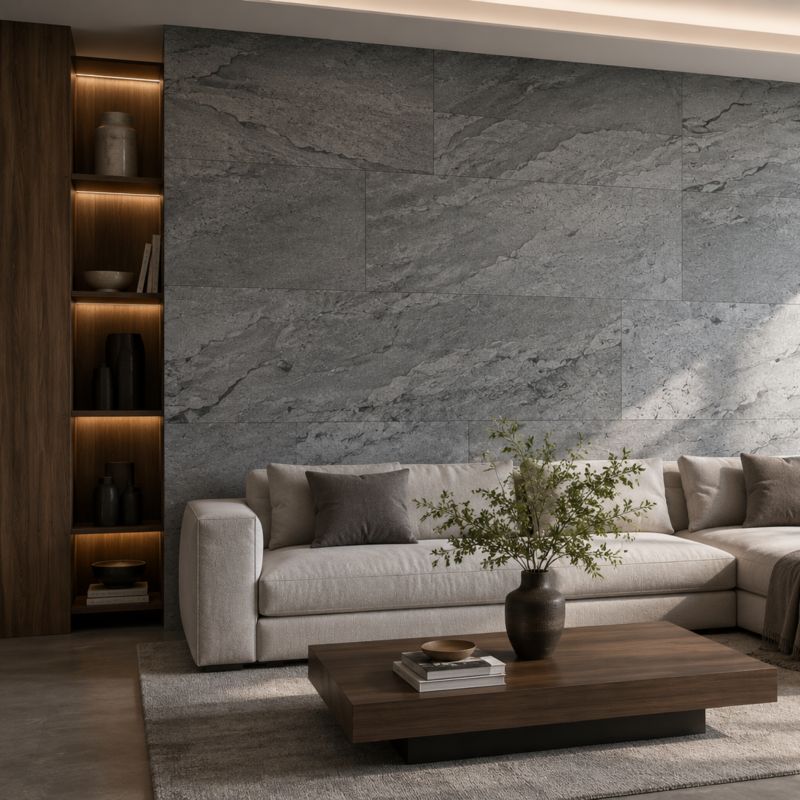 Fornir Kamienny Tiles Silver Grey 122x61x0,2cm 1 szt.