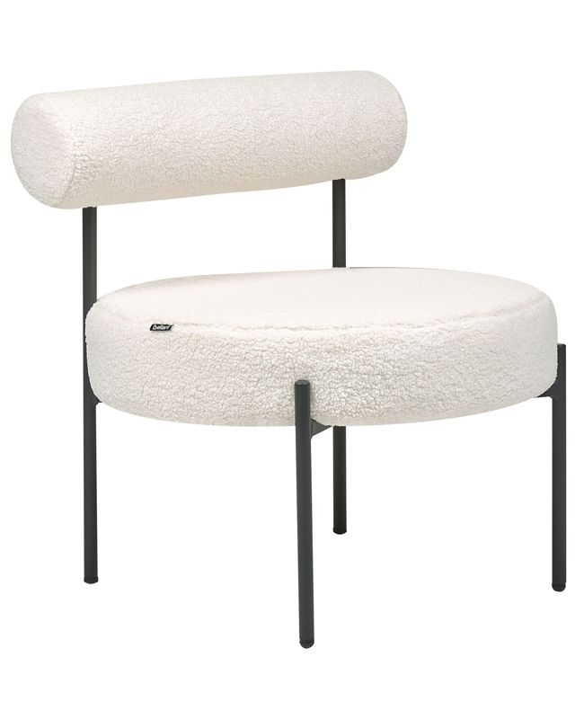 Fotel Alpha Boucle Biały 1 szt.