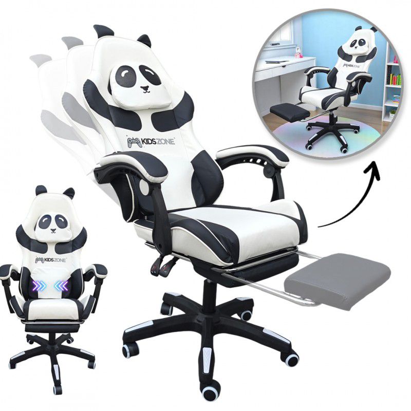 Fotel Artdesign gamingowy panda obrotowy  z podnóżkiem i z masażerem 1 szt.