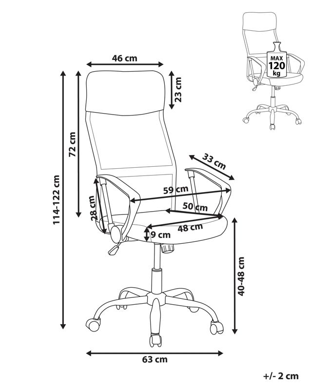 Fotel biurowy Biały Design 1 szt.