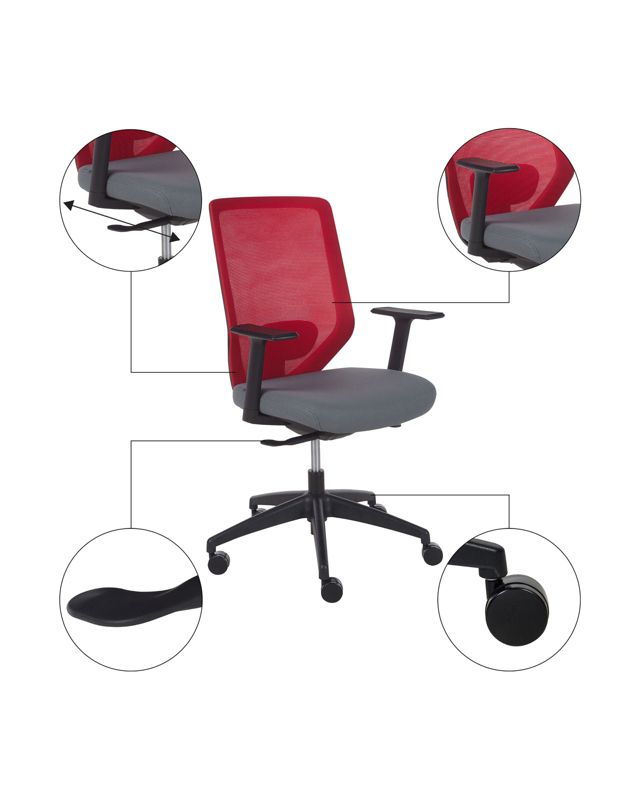 Fotel biurowy Czerwony Virtuoso 1 szt.