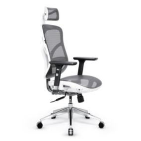 Fotel biurowy ergonomiczny Diablo V-Basic szaro-biały 1 szt