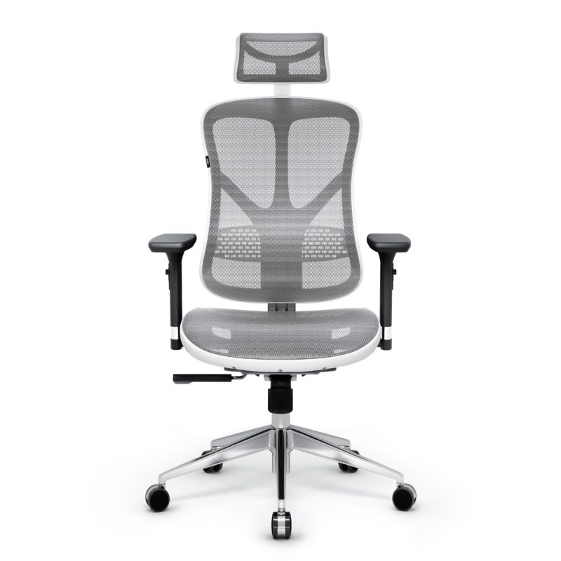 Fotel biurowy ergonomiczny Diablo V-Basic szaro-biały 1 szt