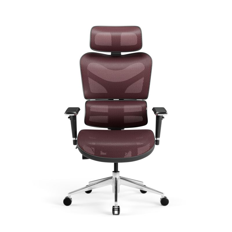 Fotel biurowy ergonomiczny Diablo V-Commander czarno-burgundowy 1 szt