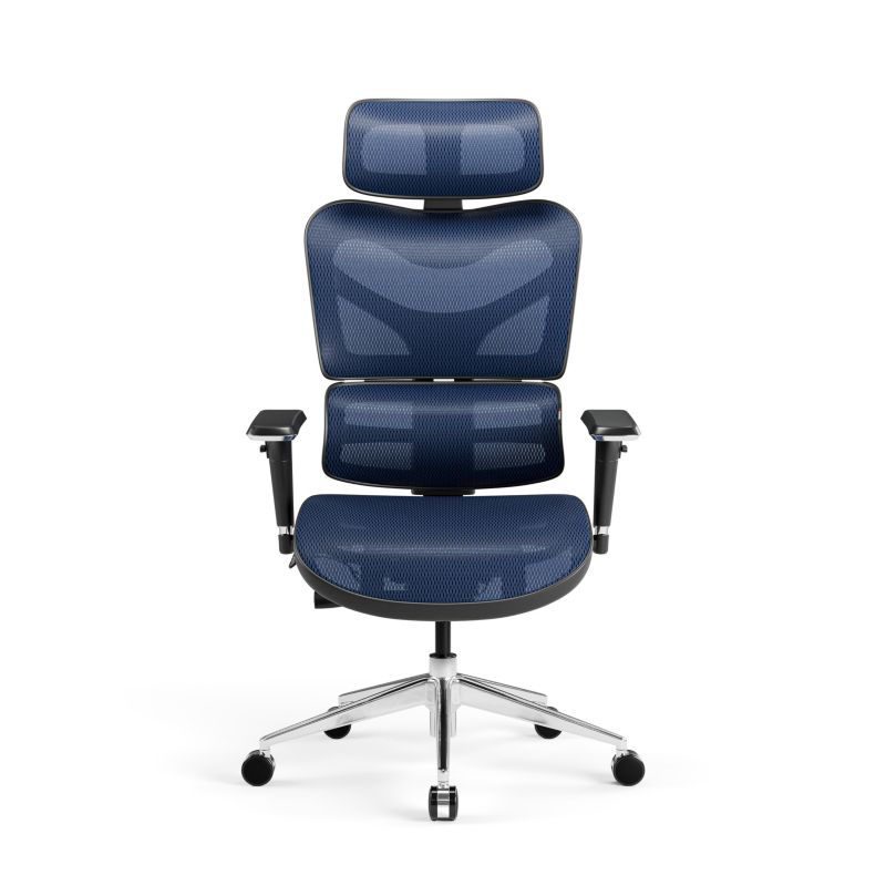 Fotel biurowy ergonomiczny Diablo V-Commander czarno-niebieski 1 szt