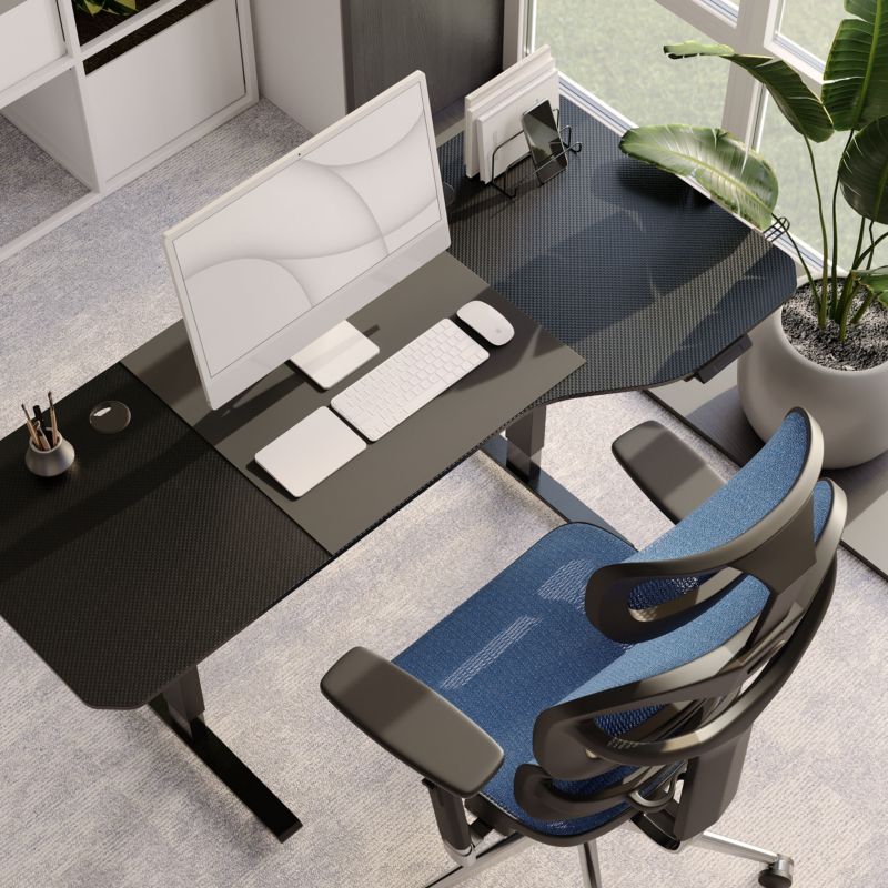 Fotel biurowy ergonomiczny Diablo V-Commander czarno-niebieski 1 szt