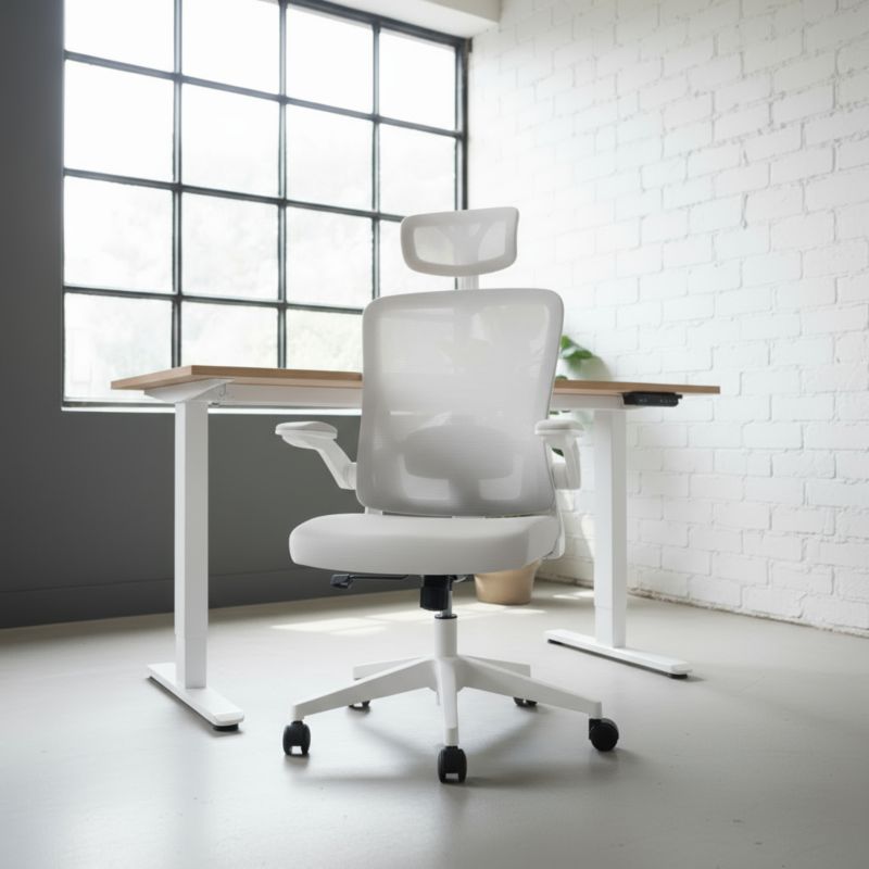Fotel biurowy ergonomiczny LVNSystem Ergo Lite biały 1 szt.