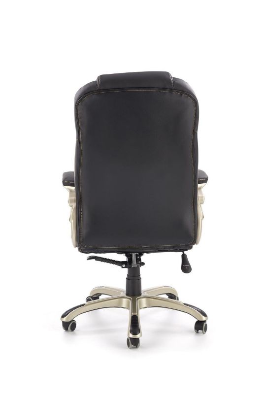 Fotel biurowy ergonomiczny Mondes INTESI czarny skórzany obrotowy z regulacją do biura 1 szt.