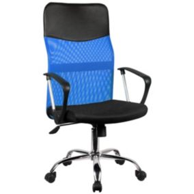 Fotel biurowy OCF7 materiałowy Niebieski 1 szt.
