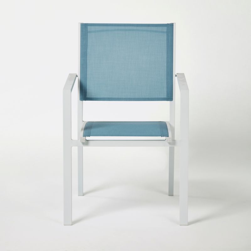 Fotel Blooma Barbana aluminiowy niebieski
