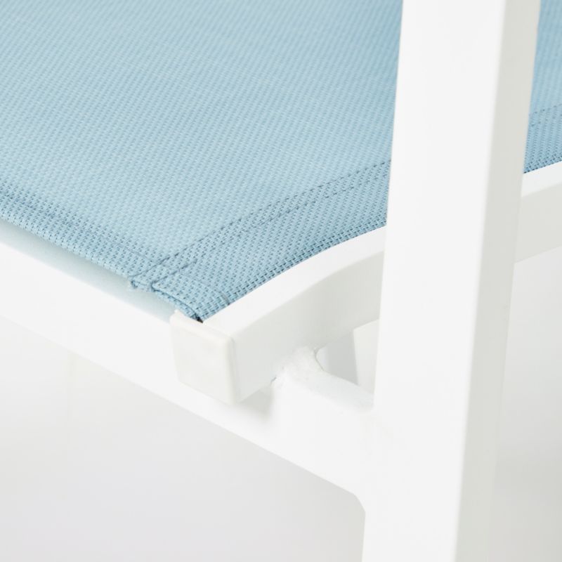 Fotel Blooma Barbana aluminiowy niebieski