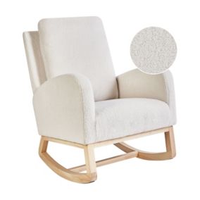 Fotel bujany Alsta Boucle Złamana biel 1 szt.
