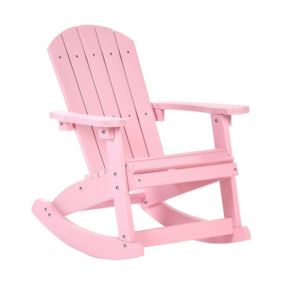 Fotel bujany ogrodowy dla dzieci Adirondack Pastelowy róż 1 szt.