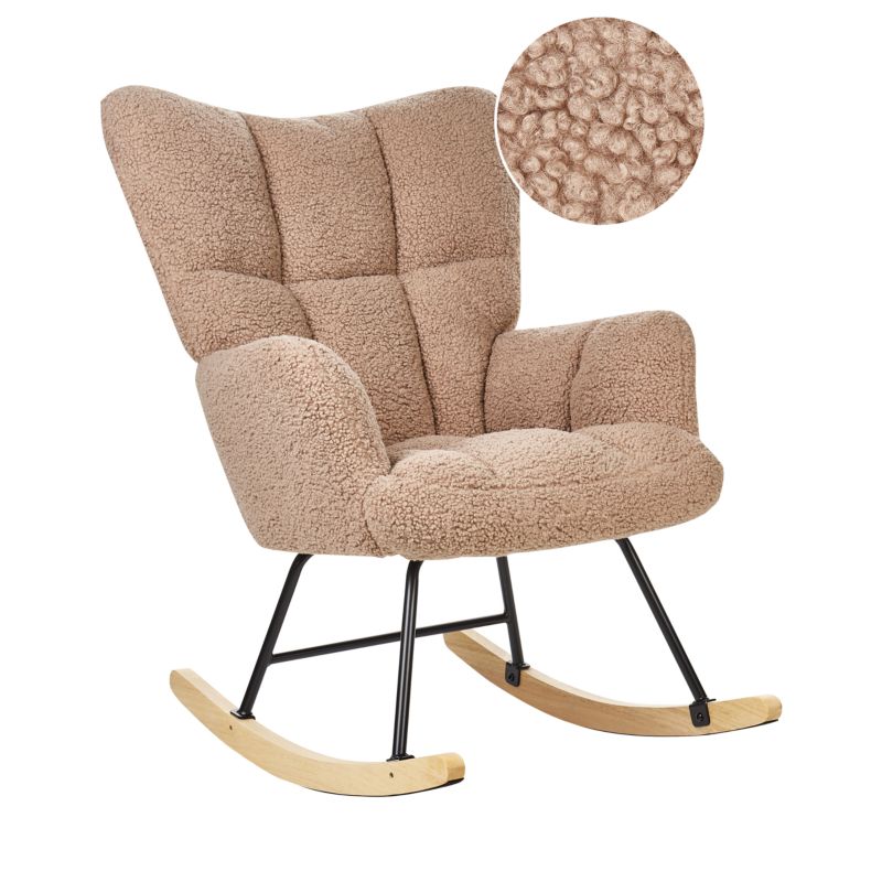 Fotel bujany Oulu Boucle Piaskowy 1 szt.