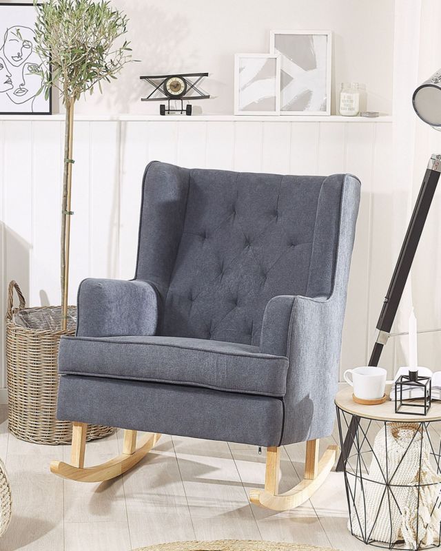 Fotel bujany Trondheim  Ciemnoszary 1 szt.