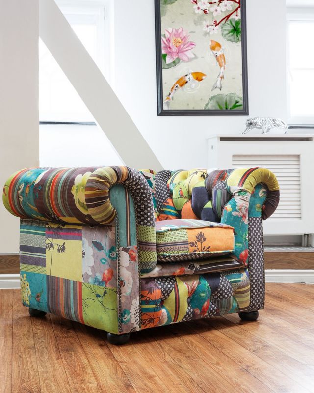 Fotel Chesterfield  Jasnozielony 1 szt.