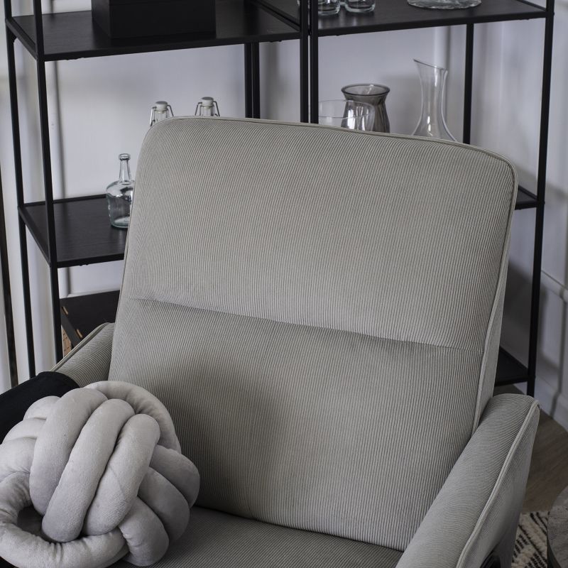 Fotel Do Salonu ALBERTO Mebel Elite Nowoczeny Loft Tkanina Popiel 1 szt