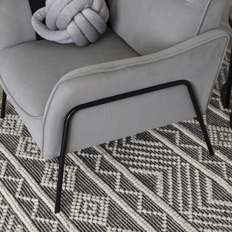 Fotel Do Salonu ALBERTO Mebel Elite Nowoczeny Loft Tkanina Popiel 1 szt