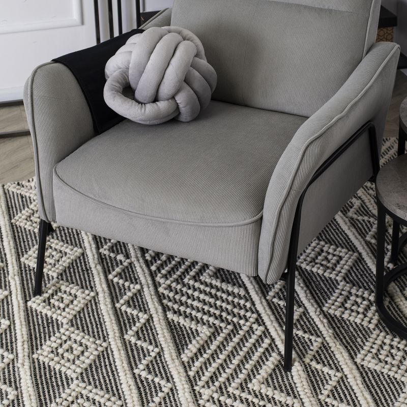Fotel Do Salonu ALBERTO Mebel Elite Nowoczeny Loft Tkanina Popiel 1 szt
