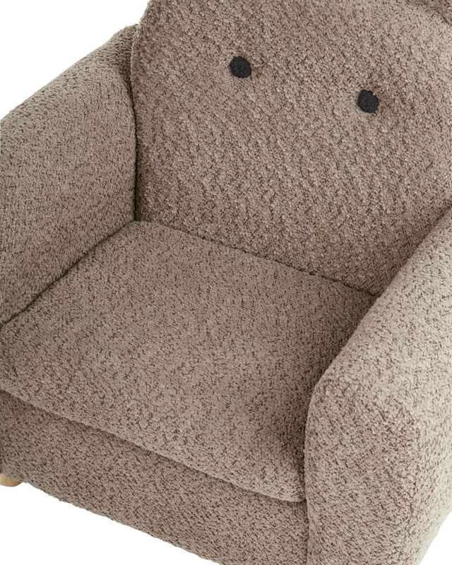 Fotel dziecięcy Hipopotam Maribo Boucle Brązowy 1 szt.