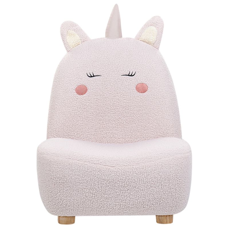 Fotel dziecięcy Jednorożec Lulea Boucle Pastelowy róż 1 szt.
