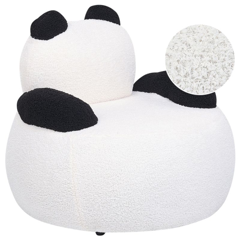 Fotel dziecięcy Panda Viby Boucle Biały 1 szt.