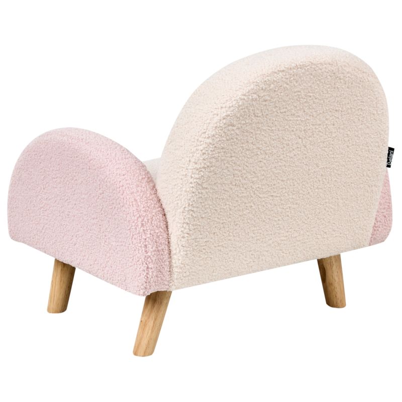 Fotel dziecięcy Tęcza Ombo Boucle Pastelowy róż 1 szt.