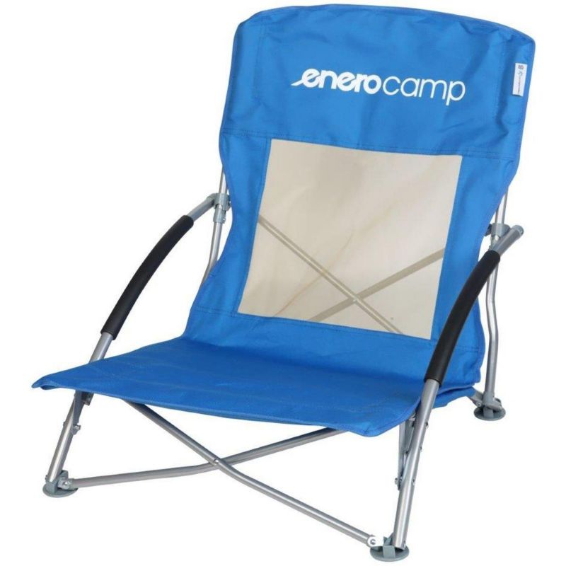 Fotel Enero Camp turystyczno-plażowy z podłokietnikami 55X58X64cm składany niebieski 1szt