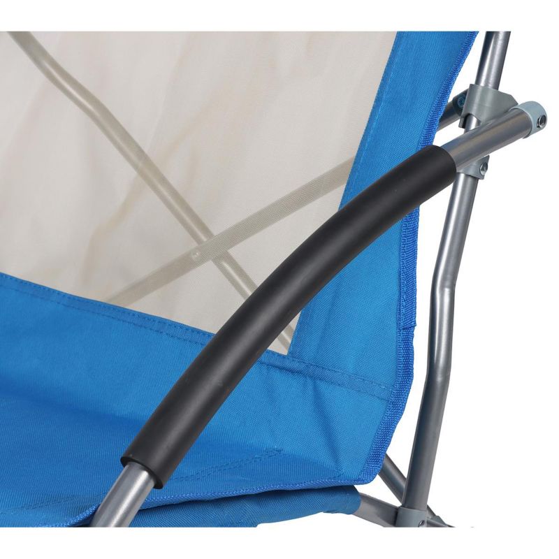 Fotel Enero Camp turystyczno-plażowy z podłokietnikami 55X58X64cm składany niebieski 1szt
