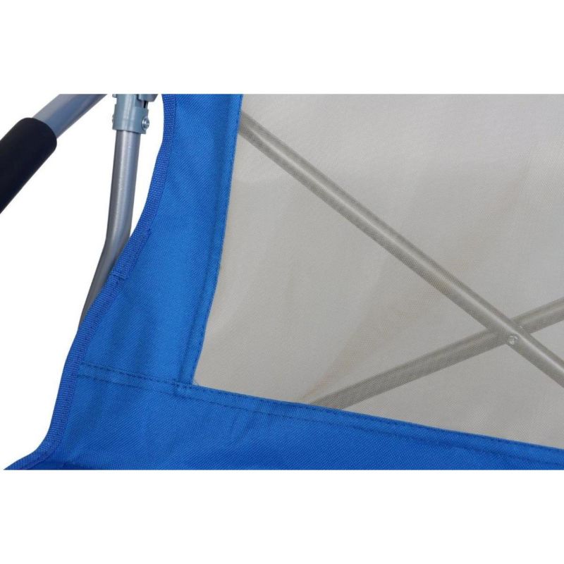Fotel Enero Camp turystyczno-plażowy z podłokietnikami 55X58X64cm składany niebieski 1szt