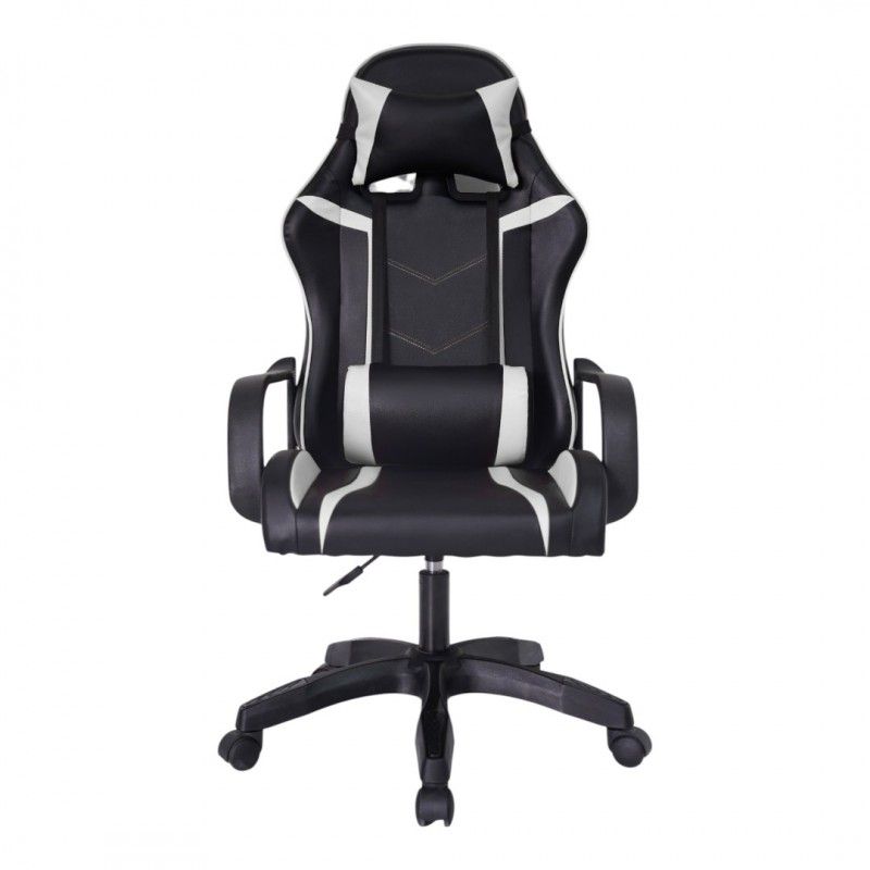 Fotel gamingowy Artdesign biurowy obrotowy  czarny, biały ekoskóra 1 szt.