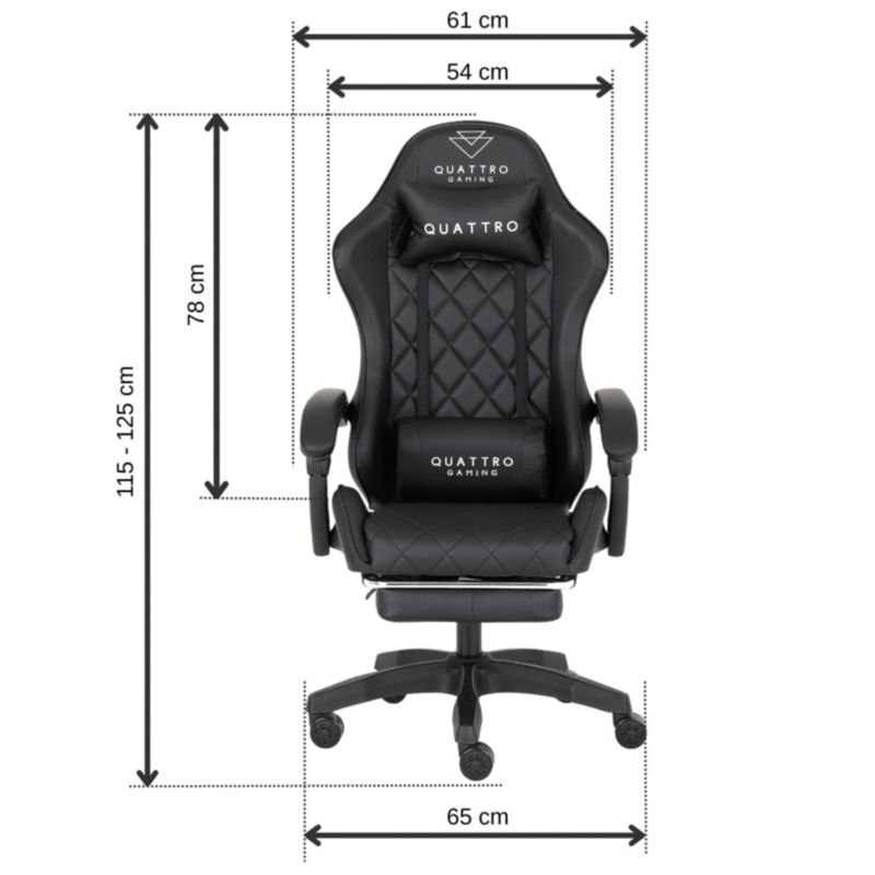 Fotel gamingowy Artdesign wygład carbonu regulowany z wysuwanym podnóźkiem  czarny 1 szt.
