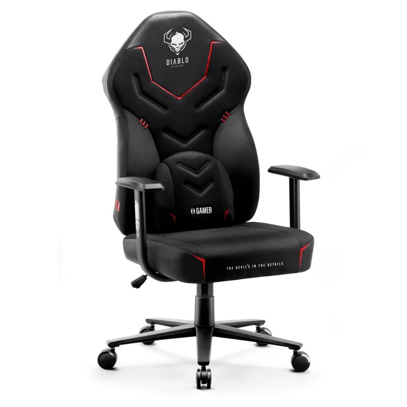 Fotel gamingowy biurowy Diablo X-Gamer czarny 1 szt
