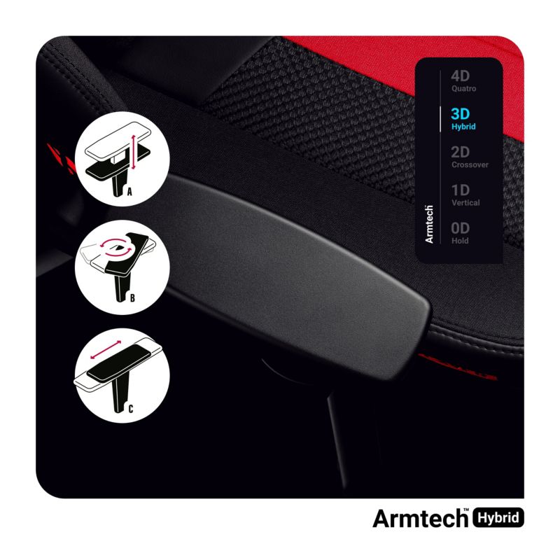 Fotel gamingowy biurowy materiałowy Diablo X-Player 2.0 antracytowo-karmazynowy 1 szt