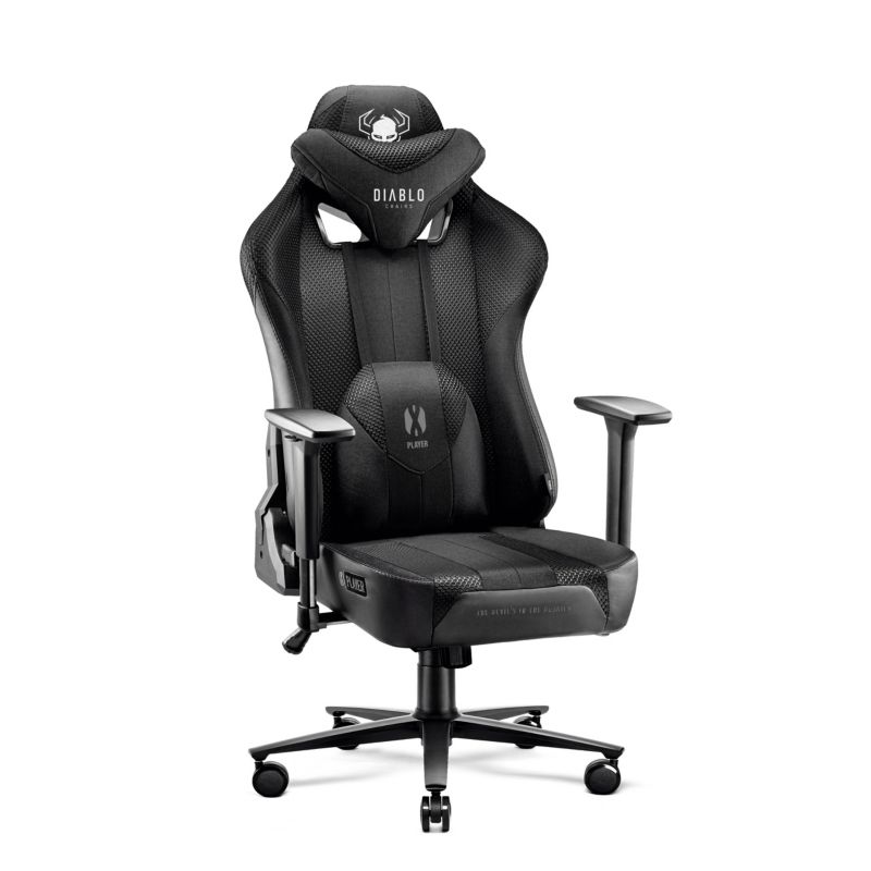 Fotel gamingowy biurowy materiałowy Diablo X-Player 2.0 czarny 1 szt